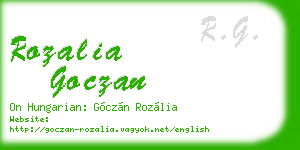 rozalia goczan business card